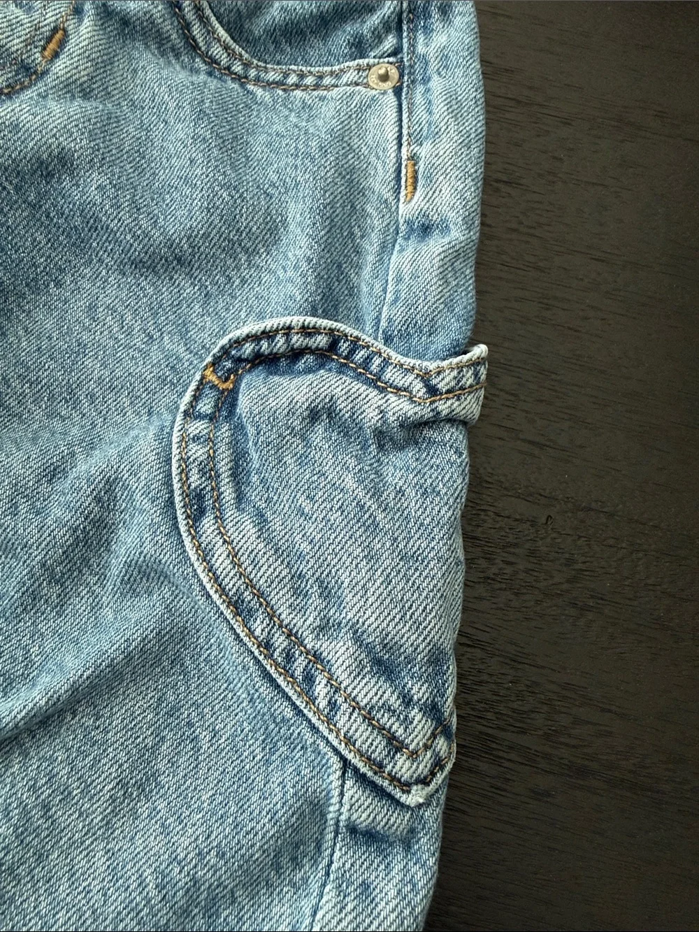 GAP Light Blue heart horseshoe jeans